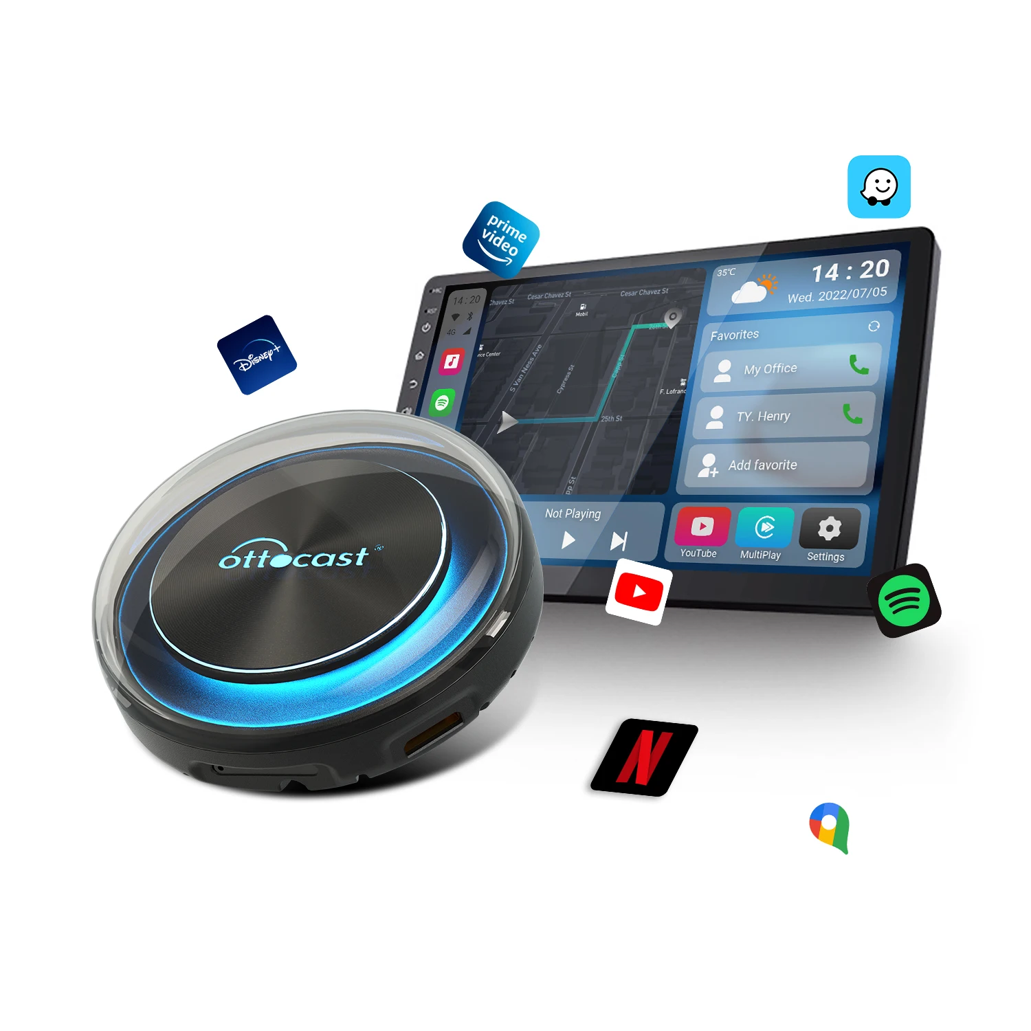 2024 Ottocast Carplay AI Box PICASOU 2 - Universal Android